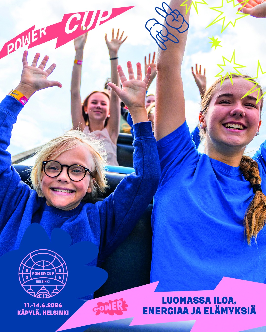 Jihuu, nyt huvittelemaan! Tänä vuonna ottelukävijänä pääset kieppumaan korkeuksiin pelikavereiden kanssa Linnanmäellä. Kurkkaa tarkemmat tiedot munLentis -sovelluksen etusivun edut-osiosta ja sujahda viettämään kesän parasta päivää Linnanmäelle! 🎡
Yay – time to have fun! As a match attendee this year, you’ll can spin up to new heights at Linnanmäki with your fellow players. Check more information from the "Benefits" section on the munLentis app's home screen and start the best day of summer at Linnanmäki! 🎡
#powercup #poweriakkentälle