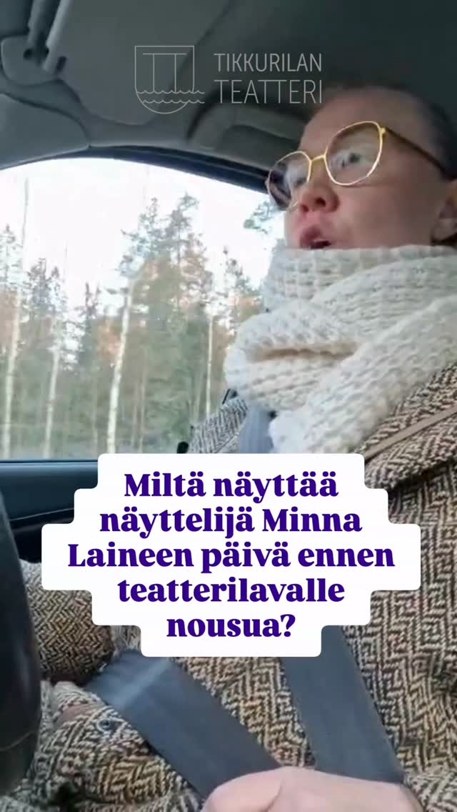 Tikkurilan Teatterin näyttelijä Minna Laine, joka tulkitsee pääroolia Klara Harmaata 9 hyvää syytä elää -esityksessä, vie sinut mukaan päiväänsä ennen…