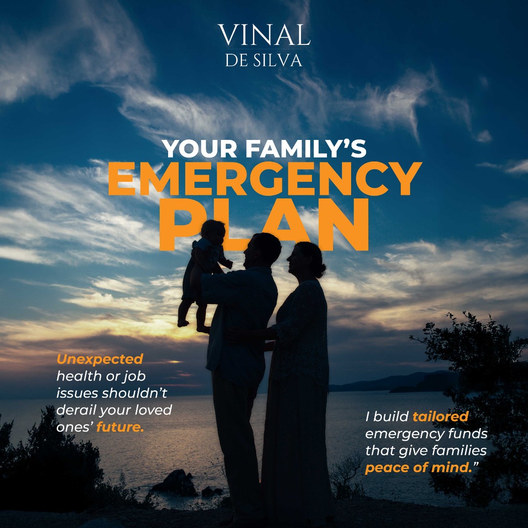 Protect what matters most with Vinal De Silva, Sri Lanka’s trusted wealth planner. 20+ years of corporate experience of which 7 years as a Wealth Planner, MDRT certifications, and a personal touch, he helps families secure their future through tailored emergency funds and wealth strategies. 🏡💼
#WealthPlanning #FinancialSecurity #FamilyFirst #SriLankaFinance #MDRT #WealthManagement #InvestSmart #PeaceOfMind #VinalDeSilva #SecureYourFuture"