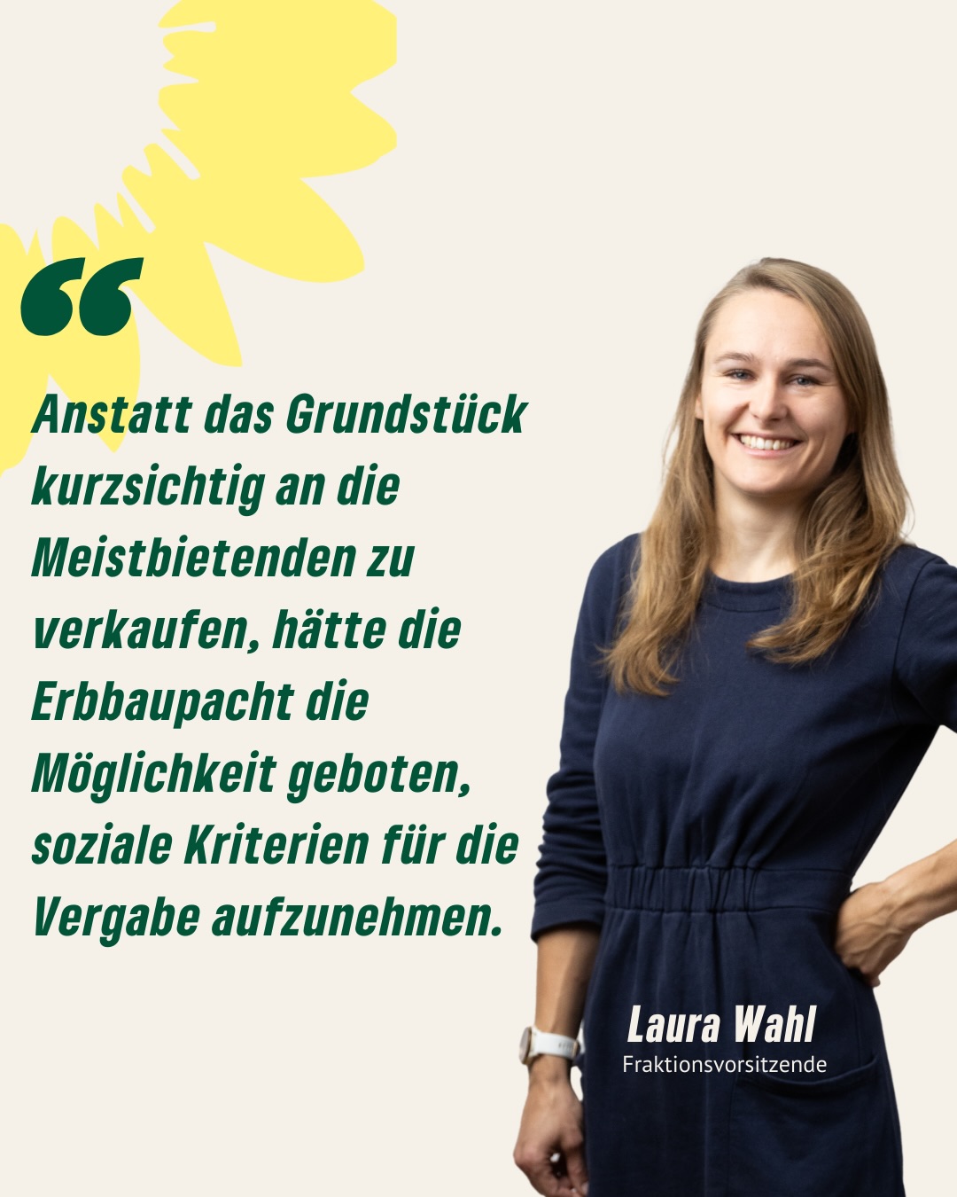 Bezahlbares Wohnen für Familien? Eine vertane Chance im Wirtschaftsausschuss.
Am Mittwoch wurde im Wirtschaftsausschuss eine wichtige Möglichkeit verpasst, langfristig bezahlbaren Wohnraum für Familien in Erfurt zu schaffen.
Unser Dringlichkeitsantrag, das 7.500 m² große ega-Grundstück nicht zu verkaufen, sondern in Erbpacht zu vergeben, wurde leider nicht gehört.
Dabei hätte Erbpacht vieles ermöglicht:
💚 kommunales Eigentum sichern
💚 langfristig handlungsfähige Bodenpolitik
💚 soziale Kriterien bei der Vergabe
💚 faire Chancen für Familien, die sich sonst kein eigenes Haus leisten könnten
Wir bleiben dran: Für eine soziale, nachhaltige Bodenpolitik in Erfurt.
#ega #BezahlbarerWohnraum #GrüneErfurt