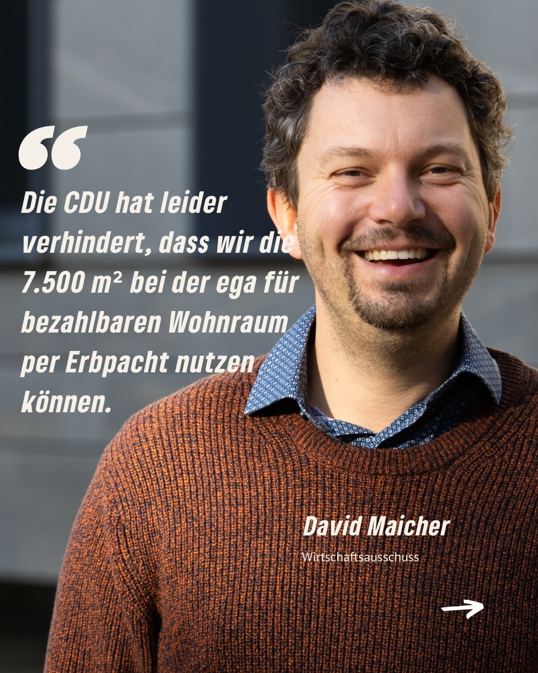 Bezahlbares Wohnen für Familien? Eine vertane Chance im Wirtschaftsausschuss.
Am Mittwoch wurde im Wirtschaftsausschuss eine wichtige Möglichkeit verpasst, langfristig bezahlbaren Wohnraum für Familien in Erfurt zu schaffen.
Unser Dringlichkeitsantrag, das 7.500 m² große ega-Grundstück nicht zu verkaufen, sondern in Erbpacht zu vergeben, wurde leider nicht gehört.
Dabei hätte Erbpacht vieles ermöglicht:
💚 kommunales Eigentum sichern
💚 langfristig handlungsfähige Bodenpolitik
💚 soziale Kriterien bei der Vergabe
💚 faire Chancen für Familien, die sich sonst kein eigenes Haus leisten könnten
Wir bleiben dran: Für eine soziale, nachhaltige Bodenpolitik in Erfurt.
#ega #BezahlbarerWohnraum #GrüneErfurt
