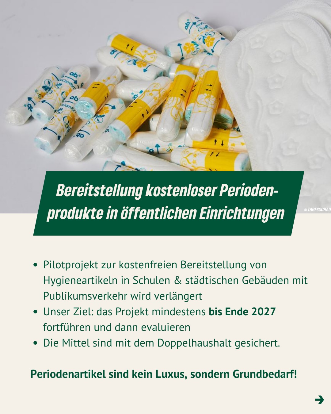 Am Mittwoch wird ab 17 Uhr im Erfurter Rathaus wieder über wichtige Themen für unsere Stadt diskutiert. Mit dabei sind mehrere Initiativen von uns, mit denen wir konkrete Verbesserungen für Erfurt anstoßen wollen:
❕Angebot von kostenlosen Periodenprodukten bis 2027 sichern – weil Grundbedarf kein Luxus ist.
❕Weniger digitale Werbescreens in der Altstadt – öffentlicher Raum ist Gemeingut, kein Dauerreiz.
❕Die Mitte-Deutschland-Verbindung endlich zweigleisig ausbauen & elektrifizieren – für starke, klimafreundliche Mobilität in Thüringen.
Dafür setzen wir uns im Stadtrat ein. Für ein Erfurt, das Menschen in den Mittelpunkt stellt. 💚
#erfurt #grüneerfurt #stadtrat #kommunalpolitik