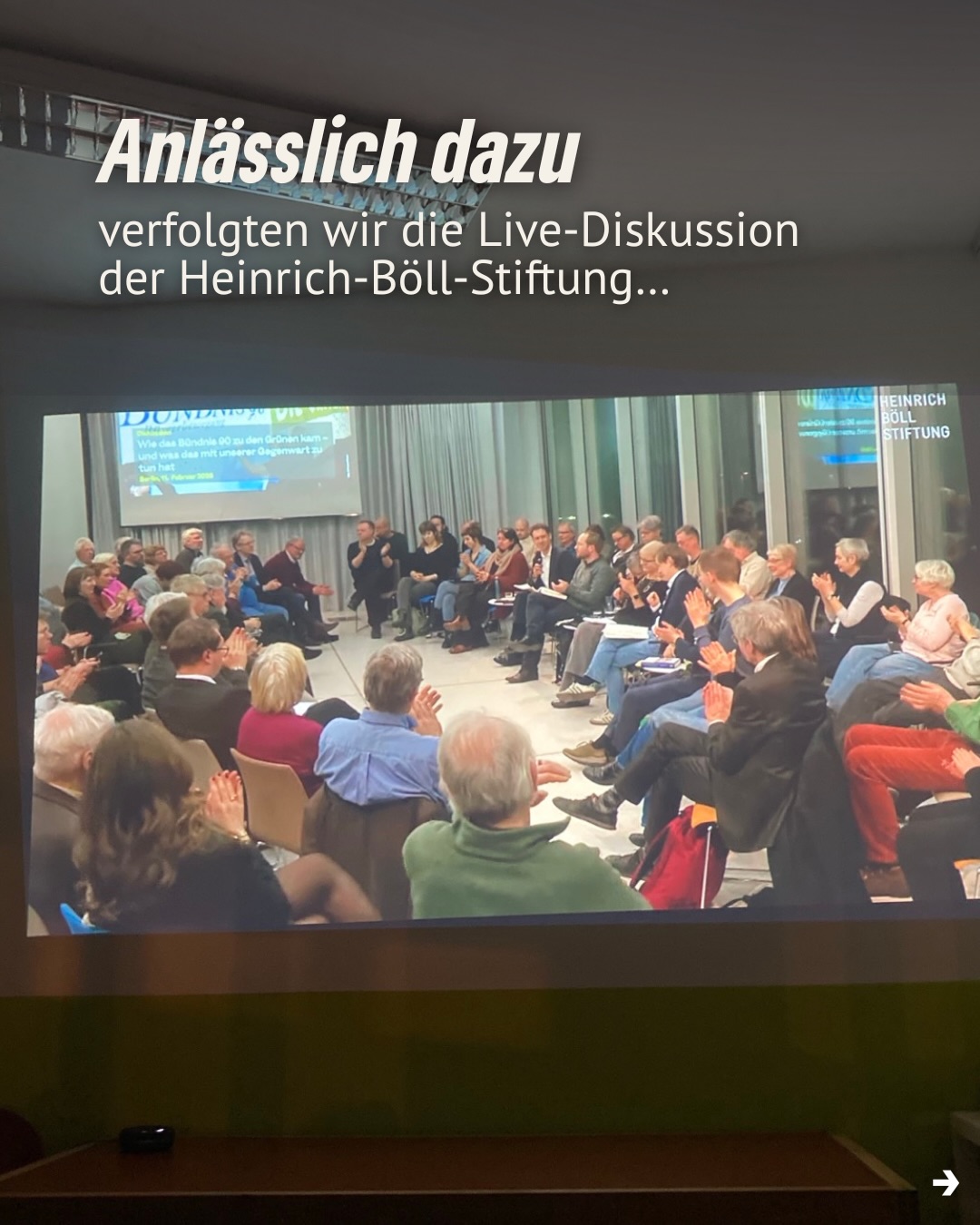 Watchparty & Diskussionsrunde 🍕🍻
Gemeinsam haben wir gestern die Live-Diskussion der Heinrich-Böll-Stiftung „wie das BÜNDNIS 90 zu den GRÜNEN kam“ verfolgt und im Anschluss darüber gesprochen und was diese Entwicklung für die Gegenwart bedeutet. Spannender Austausch, unterschiedliche Perspektiven und viele kluge Gedanken bei Beisammensein mit Pizza und Bier.💬🌻
#diskussionsrunde #grueneerfurt #bündnis90 #diegruenen #kommunalpolitik