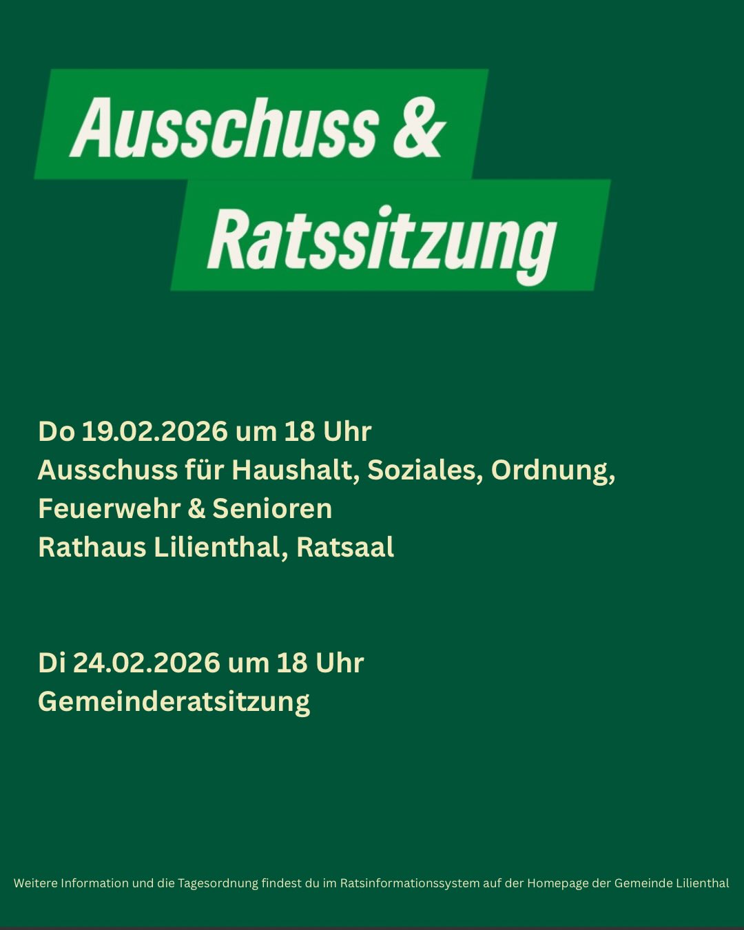 Falls du dich auch schon gefragt hast was im Februar und März im Gemeinderat passiert. Hier die kurz Infos über Ausschuss- und Gemeinderatssitzung.
Ausführlicher Infos und die Tagesordnung findet ihr auf der Webseite der Gemeinde.
#ortsverbandlilienthal
#lilienthal #gemeinderat #grüne