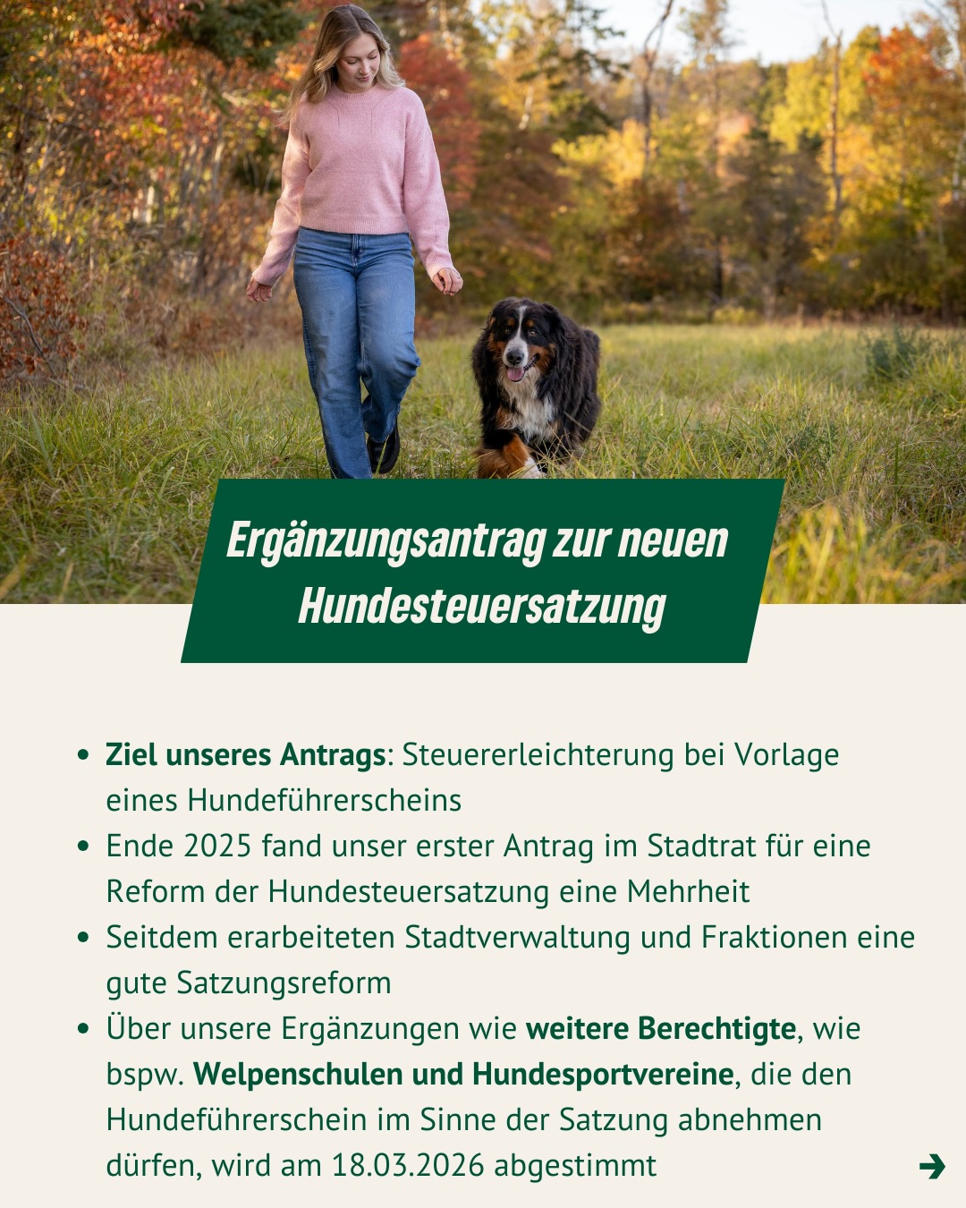 Heute wird ab 17 Uhr im Erfurter Rathaus wieder über wichtige Themen für unsere Stadt diskutiert. Mit dabei sind mehrere Initiativen von uns, mit denen wir konkrete Verbesserungen für Erfurt anstoßen wollen:
❕Gesundheitskiosk stärken – für bessere, niedrigschwellige Gesundheitsversorgung direkt vor Ort.
❕Faire Hundesteuerregelung – Entlastung für verantwortungsvolle Halter mit Hundeführerschein.
❕Mehr Sicherheit zu Silvester – klare Regeln für Böller in sensiblen Bereichen und neue Alternativen prüfen.
Dafür setzen wir uns im Stadtrat ein. Für ein Erfurt, das soziale Gerechtigkeit stärkt und Lebensqualität für alle schafft. 💚
#erfurt #grüneerfurt #stadtrat #kommunalpolitik