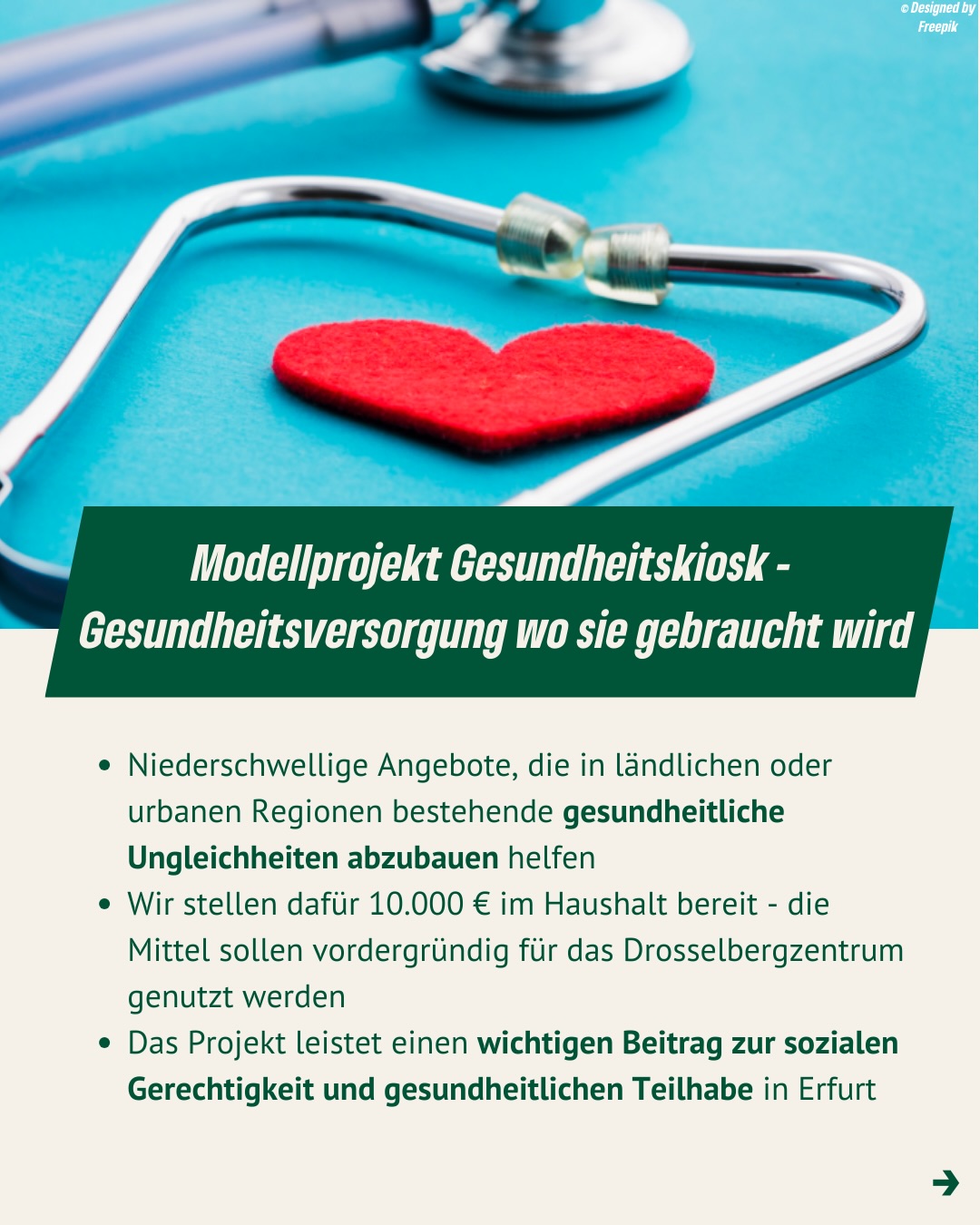 Heute wird ab 17 Uhr im Erfurter Rathaus wieder über wichtige Themen für unsere Stadt diskutiert. Mit dabei sind mehrere Initiativen von uns, mit denen wir konkrete Verbesserungen für Erfurt anstoßen wollen:
❕Gesundheitskiosk stärken – für bessere, niedrigschwellige Gesundheitsversorgung direkt vor Ort.
❕Faire Hundesteuerregelung – Entlastung für verantwortungsvolle Halter mit Hundeführerschein.
❕Mehr Sicherheit zu Silvester – klare Regeln für Böller in sensiblen Bereichen und neue Alternativen prüfen.
Dafür setzen wir uns im Stadtrat ein. Für ein Erfurt, das soziale Gerechtigkeit stärkt und Lebensqualität für alle schafft. 💚
#erfurt #grüneerfurt #stadtrat #kommunalpolitik
