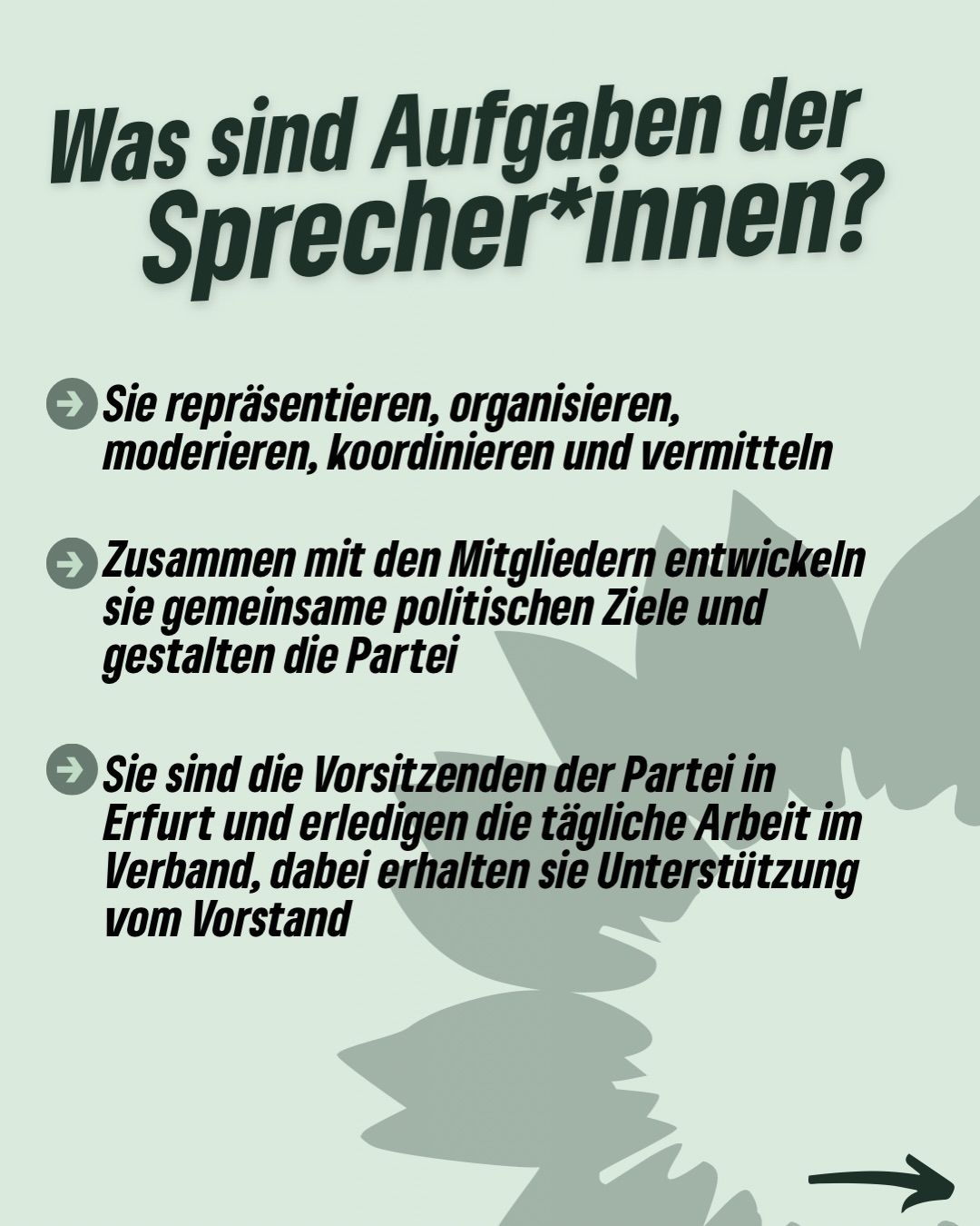 👥 Vincent & Renate wurden im Februar von unserem Kreisverband in das Amt der Sprecher*innen gewählt. Sie vertreten unseren Verband, koordinieren die Arbeit und entwickeln gemeinsam mit euch unsere politischen Ziele.
Beide wollen sich euch vorstellen!💚
#erfurt #grüneerfurt #kommunalpolitik #vorstand #sprecher
