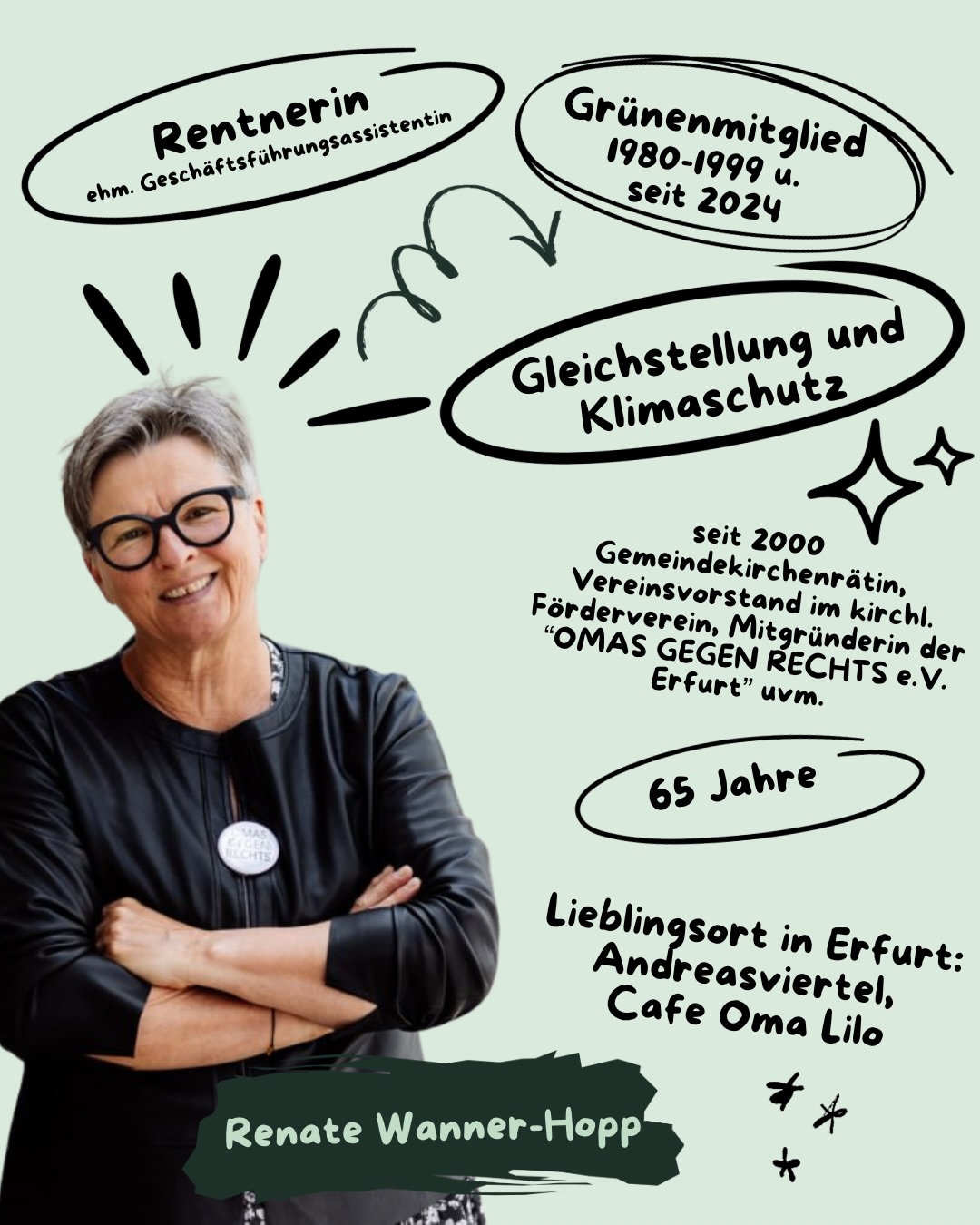 👥 Vincent & Renate wurden im Februar von unserem Kreisverband in das Amt der Sprecher*innen gewählt. Sie vertreten unseren Verband, koordinieren die Arbeit und entwickeln gemeinsam mit euch unsere politischen Ziele.
Beide wollen sich euch vorstellen!💚
#erfurt #grüneerfurt #kommunalpolitik #vorstand #sprecher