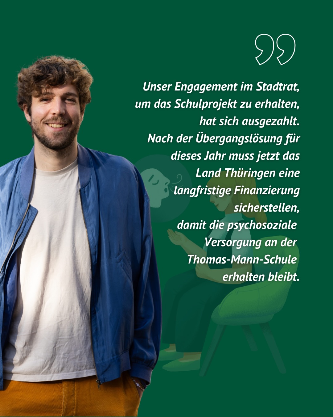 Gute Nachrichten für unsere Schulen! 📚✨
Das Schulprojekt von REFUGIO Thüringen an der Thomas-Mann-Schule bleibt bestehen 🙌
Es unterstützt besonders Kinder und Jugendliche mit Flucht- und Migrationsgeschichte – mit psychosozialer Beratung, Hilfe bei Trauma und Stress sowie Unterstützung für Schüler*innen, Eltern und Lehrkräfte.
Warum das so wichtig ist?
➡️ Direkter Zugang ohne lange Wartezeiten
➡️ Weniger Bürokratie & Sprachbarrieren
➡️ Entlastung für Lehrkräfte & besseres Klassenklima
💡 Key-Fact: Rund 60 % der Schüler*innen haben eine Migrations- oder Fluchtgeschichte – über 180 werden bereits betreut.
Das Projekt stand vor dem Aus – doch wir haben gehandelt:
Für dieses Jahr konnten 150.000 € gesichert werden 💪
Jetzt ist das Land Thüringen gefragt, eine langfristige Finanzierung sicherzustellen, damit diese wichtige Unterstützung bleibt.
#erfurt #grüneerfurt #refugio #refugioev #schulprojekt