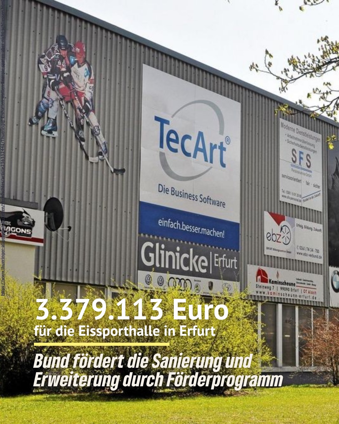 Die Förderung der Erfurter Eissporthalle ist ein wichtiges Signal für unsere Stadt.
Denn moderne Sportstätten sind weit mehr als Orte für Training und Wettkampf
- sie sind Treffpunkte, Integrationsräume und ein Zuhause für Ehrenamt und Nachwuchsarbeit. Von der Sanierung profitieren nicht nur die Profis, sondern vor allem Kinder und Jugendliche, die hier Teamgeist, Fairness und Gemeinschaft erleben. Mit der Unterstützung des Bundes wird ein zentraler Ort des Erfurter Sports zukunftsfest gemacht - für alle, die diesen Sport lieben und für eine lebendige Stadtgesellschaft.
#erfurt #grpneerfurt #fördermittel #eissporthalle #jugendsport