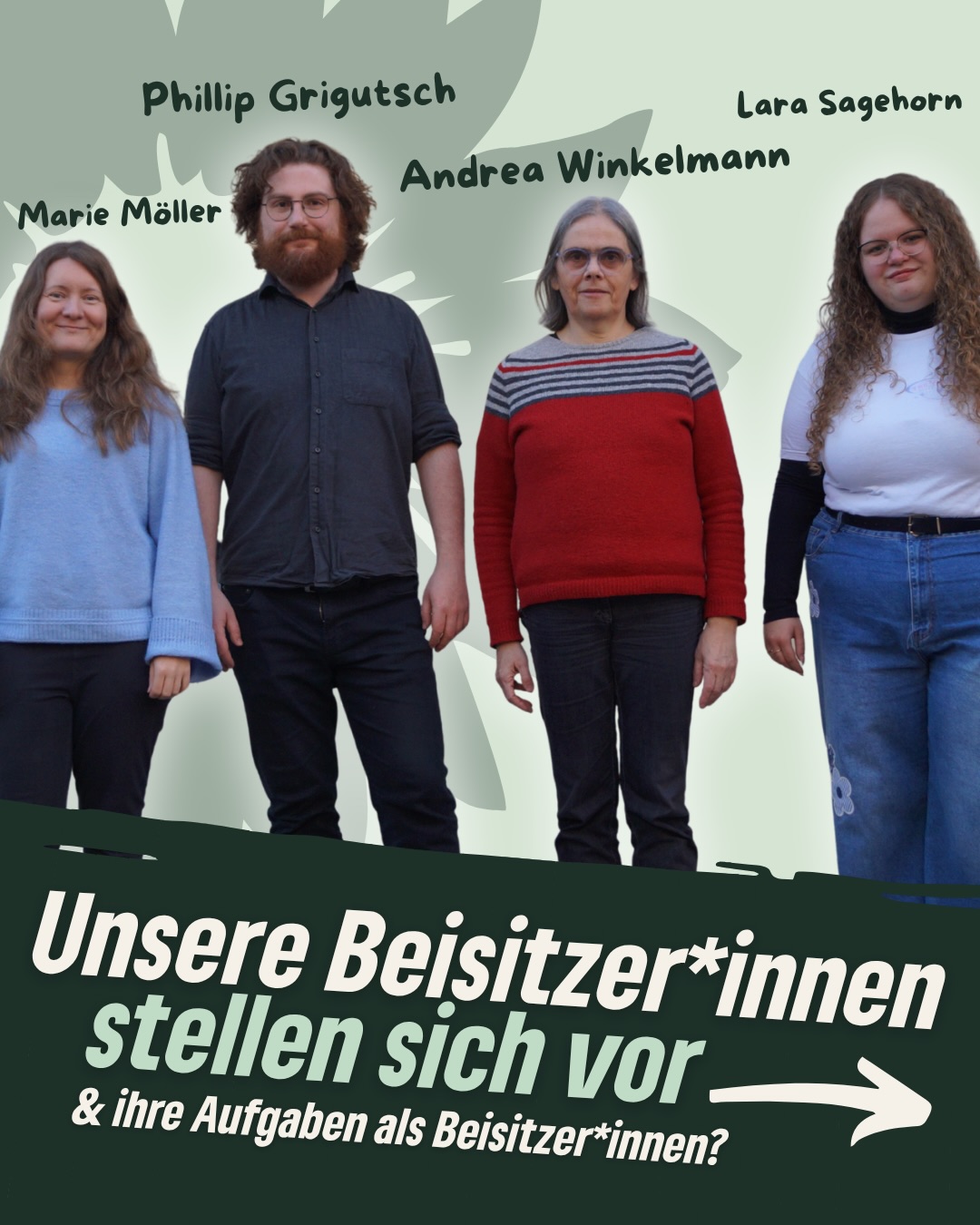 🧑🧑🧒🧒 Vollständig machen unseren Kreisvorstand die Beisitzer*innen. Abschließend möchten sich unsere Beisitzer*innen euch und ihre Aufgaben im Vorstand vorstellen.💚✨
#erfurt #grüneerfurt #vorstand #beisitzer #kreisverband