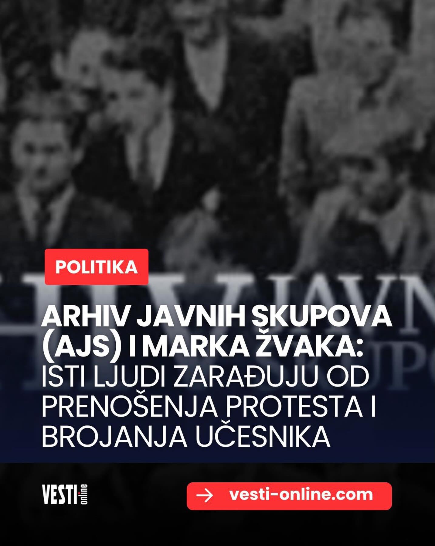 Arhiv javnih skupova (AJS), udruženje iz Beograda koje se predstavlja kao nezavisni procenitelj broja učesnika na protestima i javnim okupljanjima, poslednjih godina postao je jedan od glavnih izvora podataka za opozicione i pojedine strane medije kada je reč o političkim dešavanjima u Srbiji. Postavlja se pitanje kako bilo ko ovu organizaciju smatra neutralnom i objektivnom, kada iza navodno „egzaktnih procena“ stoji jasan politički i medijski aktivizam. Strani mediji, poput austrijskog „Heute“, često bez mnogo provere, prenose procene AJS-a kao istinu, dok se zvanični podaci zanemaruju ili unapred osporavaju. Cilj je da se u javnosti van zemlje stvori utisak da je Srbija u stalnoj krizi, a kao dokaz se koriste brojke i neproverene informacije organizacije čiji ljudi nisu politički neutralni.
Opširnije na portalu vesti-online.com
#markazvaka #vesti Arhiv javnih skupova (AJS), udruženje iz Beograda koje se predstavlja kao nezavisni procenitelj broja učesnika na protestima i javnim okupljanjima, poslednjih godina postao je jedan od glavnih izvora podataka za opozicione i pojedine strane medije kada je reč o političkim dešavanjima u Srbiji. Postavlja se pitanje kako bilo ko ovu organizaciju smatra neutralnom i objektivnom, kada iza navodno „egzaktnih procena“ stoji jasan politički i medijski aktivizam. Strani mediji, poput austrijskog „Heute“, često bez mnogo provere, prenose procene AJS-a kao istinu, dok se zvanični podaci zanemaruju ili unapred osporavaju. Cilj je da se u javnosti van zemlje stvori utisak da je Srbija u stalnoj krizi, a kao dokaz se koriste brojke i neproverene informacije organizacije čiji ljudi nisu politički neutralni.
Opširnije na portalu vesti-online.com
#markazvaka #vesti