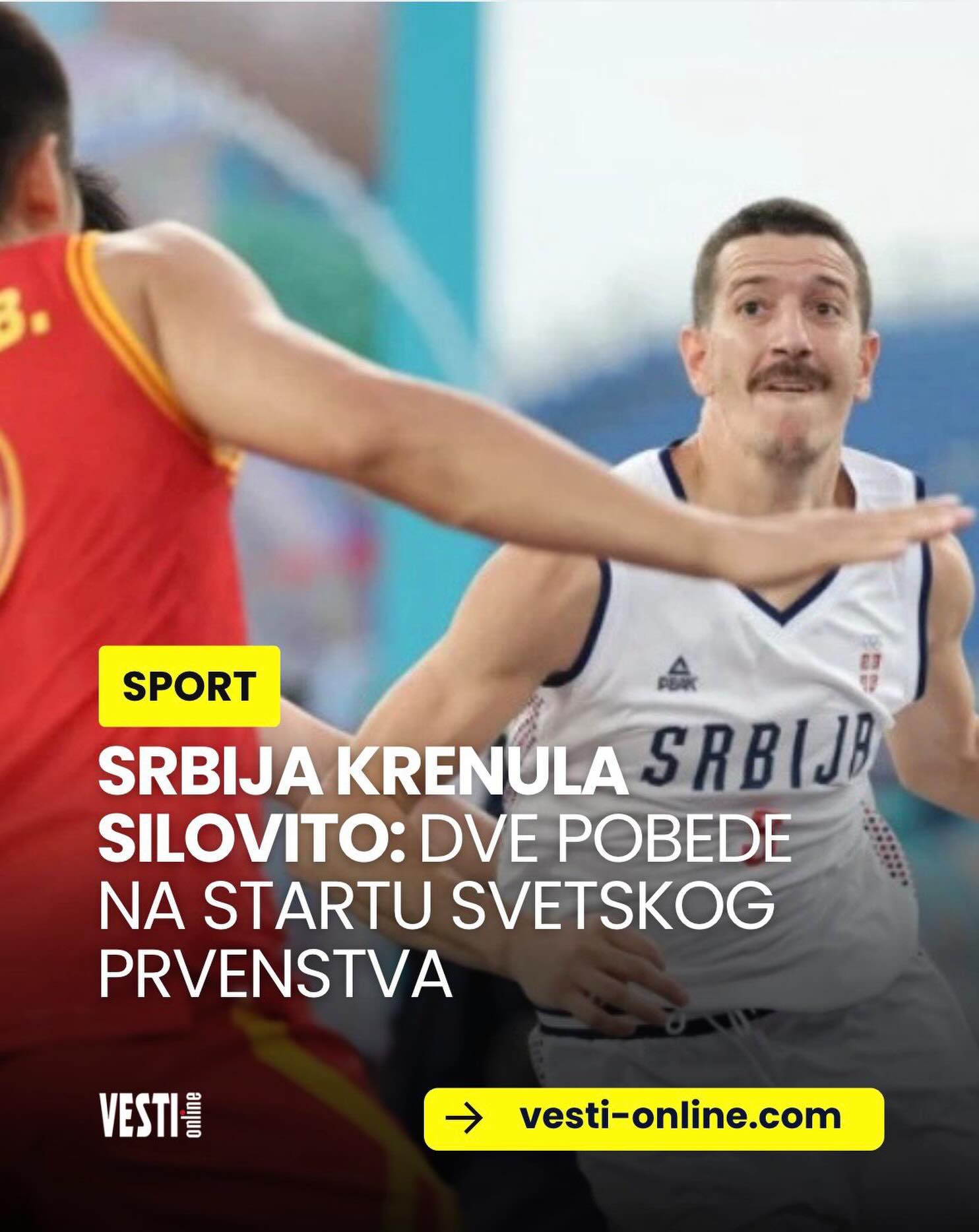 Basketaška reprezentacija Srbije otvorila je Svetsko prvenstvo u 3×3 košarci sa dve pobede u grupi, pošto je najpre savladala Madagaskar, a zatim i aktuelnog šampiona Španiju.
Protiv Madagaskara Srbija je bila ubedljiva i slavila 21:14. Od starta je nametnula ritam, a Nenad Nerandžić je dominirao u reketu i predvodio napad. Orlovi su brzo stigli do velike prednosti 12:3, ali je protivnik u jednom delu uspeo da se rezultatski približi kada je srpski tim malo smanjio tempo. Ipak, Srbija je u završnici ponovo ubrzala igru i rutinski privela meč kraju.
U drugom meču protiv Španije viđena je mnogo čvršća i neizvesnija borba, Srbija je slavila 16:12. Strahinja Stojačić je bio ključni igrač, pogađao je iz reketa i sa linije penala, posebno nakon što su Španci rano ušli u problem sa faulovima. Srbija je povela 4:0, Španija se vratila na 5:4, ali su Orlovi u nastavku ponovo preuzeli kontrolu i u finišu održali prednost, a Stojačić je dvojkom potvrdio trijumf.
U oba meča najviše su se istakli Strahinja Stojačić i Nenad Nerandžić. Stojačić je protiv Španije ubacio 9 poena i bio najefikasniji, dok je Nerandžić i u tom meču i protiv Madagaskara bio glavni oslonac u reketu i napadu. U prvom duelu sa Madagaskarom doprineo je ranom pravljenju velike razlike, dok su Andreja Milutinović i ostali saigrači pomagali u nastavku. Basketaška reprezentacija Srbije otvorila je Svetsko prvenstvo u 3×3 košarci sa dve pobede u grupi, pošto je najpre savladala Madagaskar, a zatim i aktuelnog šampiona Španiju.
Protiv Madagaskara Srbija je bila ubedljiva i slavila 21:14. Od starta je nametnula ritam, a Nenad Nerandžić je dominirao u reketu i predvodio napad. Orlovi su brzo stigli do velike prednosti 12:3, ali je protivnik u jednom delu uspeo da se rezultatski približi kada je srpski tim malo smanjio tempo. Ipak, Srbija je u završnici ponovo ubrzala igru i rutinski privela meč kraju.
U drugom meču protiv Španije viđena je mnogo čvršća i neizvesnija borba, Srbija je slavila 16:12. Strahinja Stojačić je bio ključni igrač, pogađao je iz reketa i sa linije penala, posebno nakon što su Španci rano ušli u problem sa faulovima. Srbija je povela 4:0, Španija se vratila na 5:4, ali su Orlovi u nastavku ponovo preuzeli kontrolu i u finišu održali prednost, a Stojačić je dvojkom potvrdio trijumf.
U oba meča najviše su se istakli Strahinja Stojačić i Nenad Nerandžić. Stojačić je protiv Španije ubacio 9 poena i bio najefikasniji, dok je Nerandžić i u tom meču i protiv Madagaskara bio glavni oslonac u reketu i napadu. U prvom duelu sa Madagaskarom doprineo je ranom pravljenju velike razlike, dok su Andreja Milutinović i ostali saigrači pomagali u nastavku.