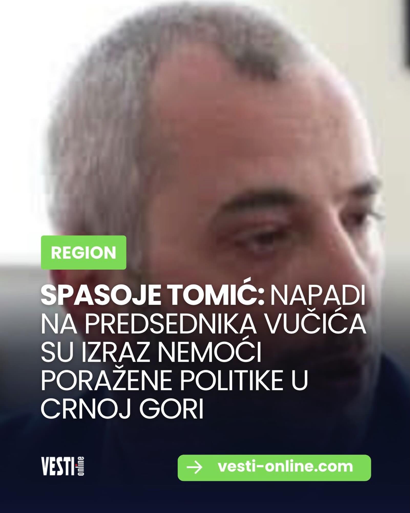 Istoričar i funkcioner Slobodne Crne Gore Spasoje Tomić oštro je reagovao na kampanju protiv predsednika Srbije Aleksandra Vučića povodom njegove posete Tivtu, ocenivši je kao „unapred orkestriranu hajku“ ostataka bivšeg režima.
U svojoj izjavi Tomić je naveo:
„Svedoci smo još jedne brutalne, unapred orkestrirane hajke koju opozicione strukture u Crnoj Gori, predvođene ostacima bivšeg režima i njihovim kvazimedijskim biltenima, vode protiv predsednika Republike Srbije Aleksandra Vučića povodom njegove posete Tivtu. Kao neko ko se godinama bavi analizom društveno-političkih procesa, dužan sam da reagujem na ovaj primitivan pokušaj destabilizacije regionalnih odnosa i kontinuirano sejanje netrpeljivosti prema svemu što nosi srpski predznak.
Opširnije na portalu vesti-online.com Istoričar i funkcioner Slobodne Crne Gore Spasoje Tomić oštro je reagovao na kampanju protiv predsednika Srbije Aleksandra Vučića povodom njegove posete Tivtu, ocenivši je kao „unapred orkestriranu hajku“ ostataka bivšeg režima.
U svojoj izjavi Tomić je naveo:
„Svedoci smo još jedne brutalne, unapred orkestrirane hajke koju opozicione strukture u Crnoj Gori, predvođene ostacima bivšeg režima i njihovim kvazimedijskim biltenima, vode protiv predsednika Republike Srbije Aleksandra Vučića povodom njegove posete Tivtu. Kao neko ko se godinama bavi analizom društveno-političkih procesa, dužan sam da reagujem na ovaj primitivan pokušaj destabilizacije regionalnih odnosa i kontinuirano sejanje netrpeljivosti prema svemu što nosi srpski predznak.
Opširnije na portalu vesti-online.com