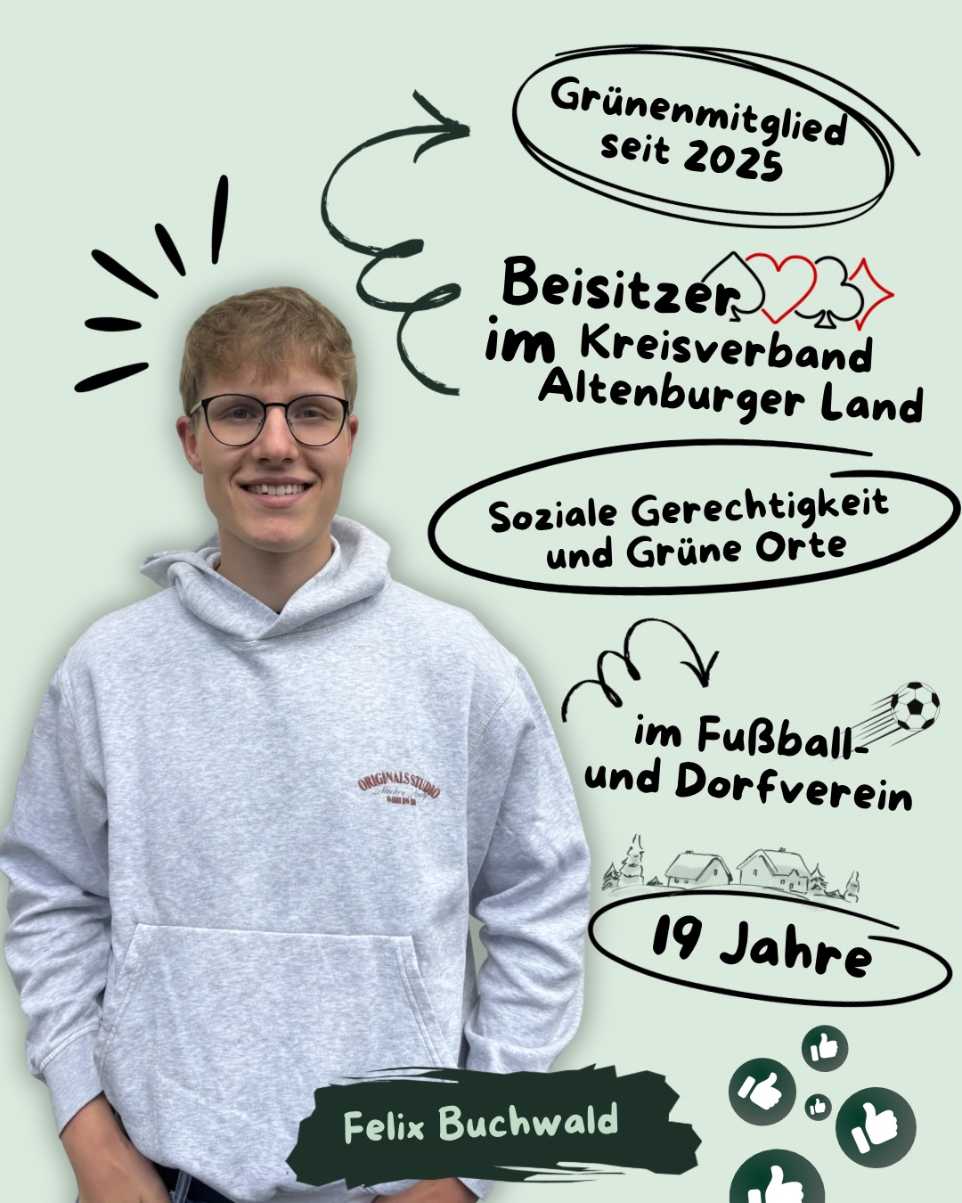 📣 Wer steckt eigentlich hinter unserer Öffentlichkeitsarbeit?
Heute stellt sich Felix vor – und er gibt einen Einblick in seine Aufgaben:
💚Social Media für Kreisverband & Stadtratsfraktion
💚Strategie, Planung & Content-Erstellung
💚Begleitung von Veranstaltungen & Teamarbeit
💚Austausch mit unserer Community
Danke für deinen Einsatz, Felix! 🌻
#erfurt #grüneerfurt #öffentlichkeitsarbeit #grüneimstadtrat #grünekreisverband