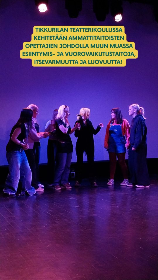 Tervetuloa Tikkurilan Teatterikouluun, ilmoittautuminen syksyn opetukseen on käynnissä! ✨️ Tikkurilan Teatterikoulu on taideoppilaitos, joka tarjoaa l…