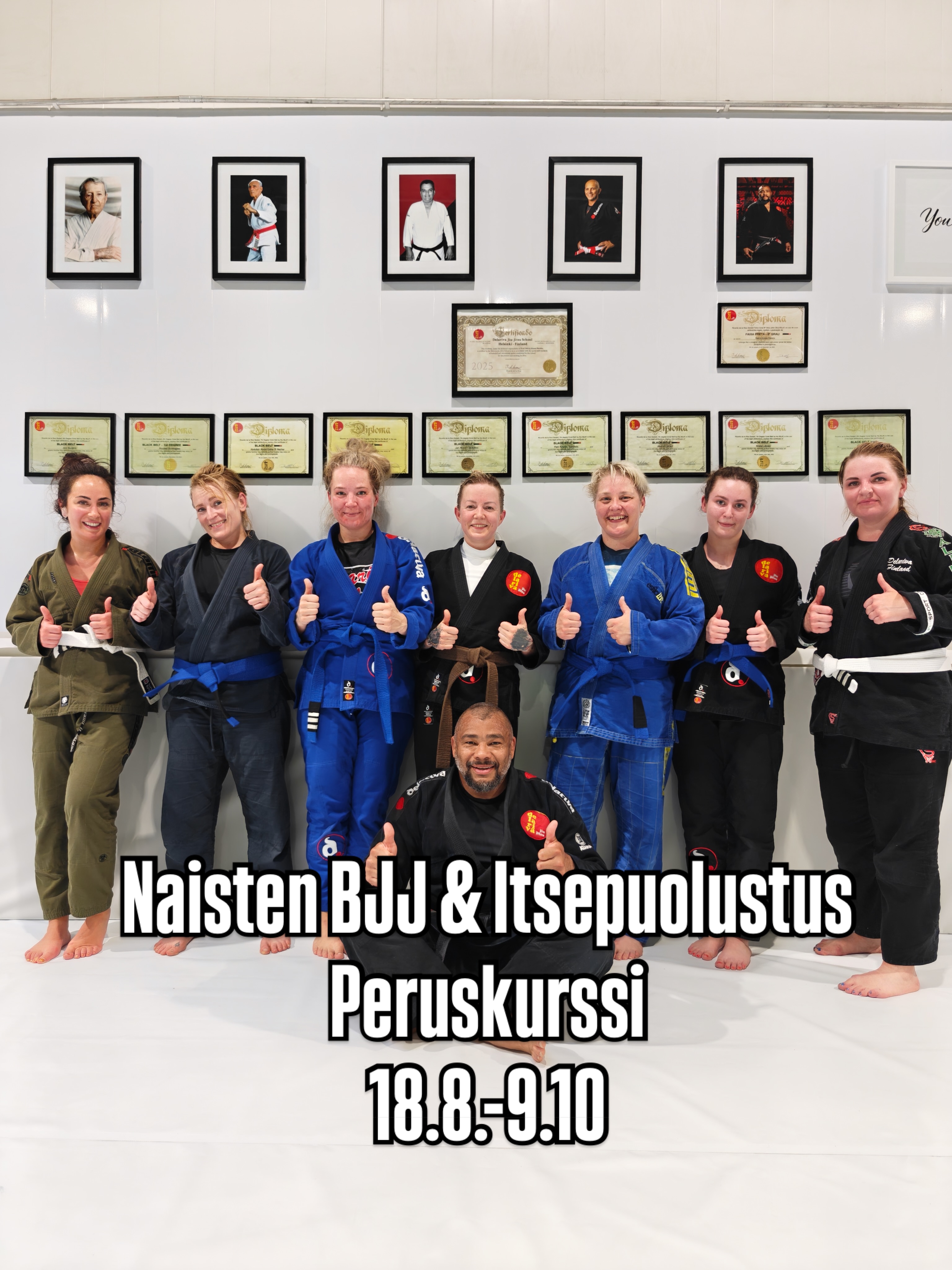 🔥 Naisten BJJ & Itsepuolustus peruskurssi 18.8.-9.10.26 🔥VAIN NAISILLE JA TYTÖILLE! Ikäraja 14 vuotta.
Treenit tiistaisin klo 19.05-20 ja perjantaisin klo 18-19Haluatko itsellesi uuden harrastuksen tai tyttärellesi turvaa? Olla rauhallisin mielin, koska tiedät, että hän osaa puolustaa tarvittaessa itseään. Haluatko enemmän itseluottamusta ja oppia oikeasti hyödyllisiä taitoja samalla kun kunto kasvaa ja keho vahvistuu?Suomi on Euroopan vaarallisimpia maita naisille ja väkivaltaa tapahtuu suljettujen ovien takana, siksi mielestämme on tärkeää tarjota vain naisille ja tytöille myös oma ryhmä turvalliseen harjoitteluun. Säännöllisellä harjoittelulla, tekniikat jäävät lihasmuistiin ja uhkatilanteen sattuessa ei lamaannu vaan pystyy toimimaan.✅ Kurssilla lähdetään liikkeelle perusteista, joten mitään kokemusta lajista ei tarvitse ennestään olla. Kurssilla opitaan molempia: urheilu jujutsun ja itsepuolustuksen perusteita ja kurssin jälkeen voit jatkaa treenejä naisten omassa ryhmässä ja myös BJJ sekaryhmässämme.Jujutsu on erittäin tehokas ja käytännöllinen laji itsepuolustukseen, ja meidän naisten ryhmässä käydään läpi ja opetellaan konkreettisia tilanteita, kuinka puolustaa itseäsi esim. lyöntejä vastaan, koska et voi toimia jos olet tajuttomana lattialla. Opit kuinka käyttää tekniikoita isompaa vastustajaa vastaan ja paeta pahasta tilanteesta. Opit siis perusteet urheilujujutsuun ja itsepuolustukseen.✅ Peruskurssi kestää 2kk ja hinta on 149€. Hintaan kuuluu myös kuntosalin käyttö kurssin ajan.Lajin harrastamiseen tarvitsee Gi puvun ja valkoisen vyön, näitä myös meidän Shopissa myynnissä. Ensimmäisten kahden viikon ajan tunneille voi tulla tutustumaan, ja jos lajia ei halua jatkaa, niin ilmoitus siitä meille sähköpostitseLISÄTIEDOT JA ILMOITTAUTUMINEN: myclubissa. Pääset myClubiin myös ➡️ www.salini.fi ➡️ kamppailulajit ➡️ naisten BJJ ➡️ liity mukaan myclubissa#bjj #itsepuolustus #korso